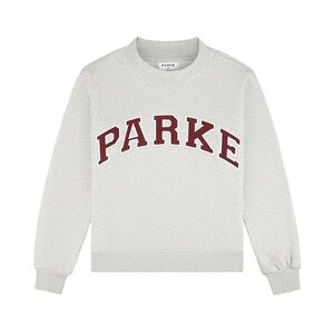 Parke Holiday Varsity Mockneck - L/XL - Grey + Maroon (New in shipping bag)